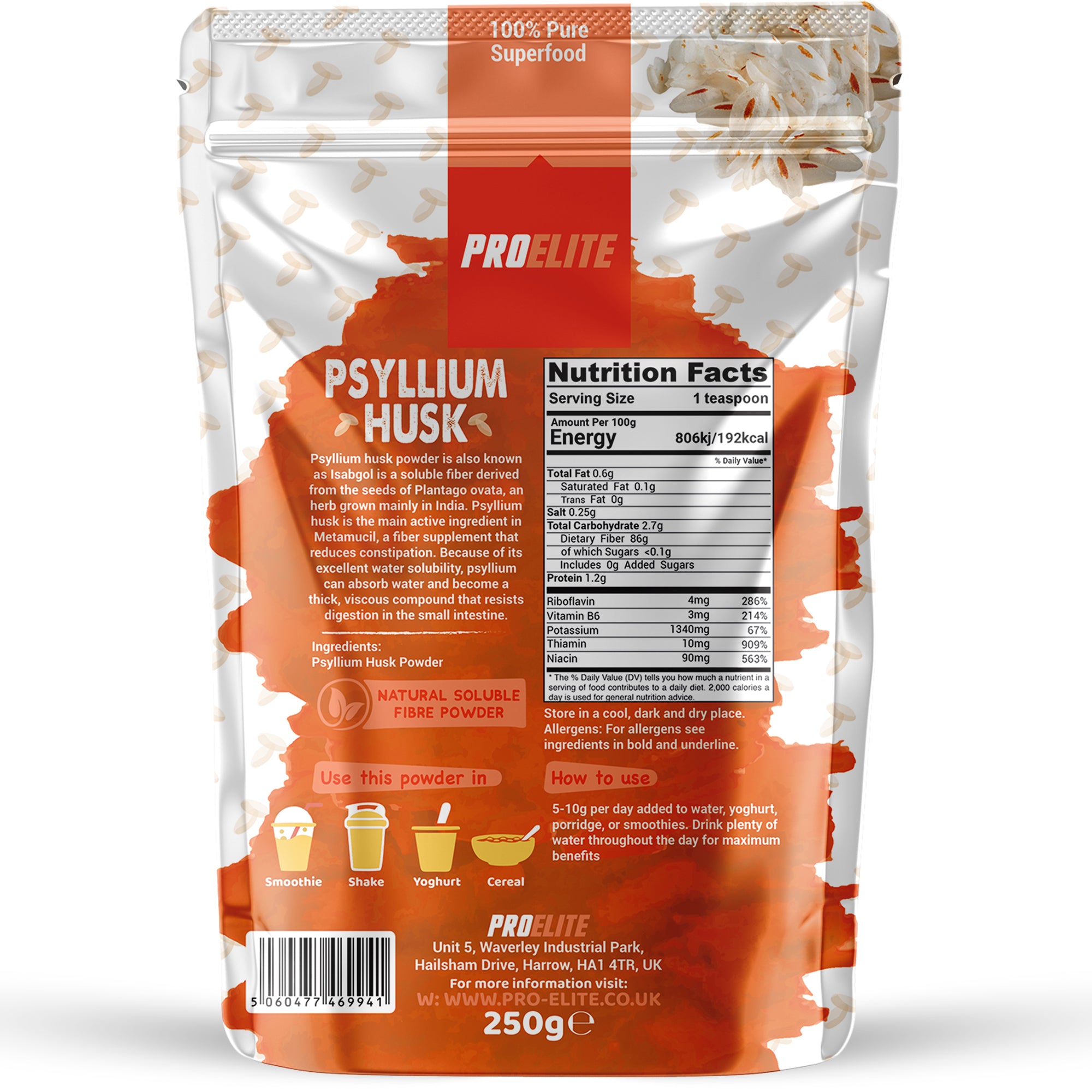 Psyllium Husk Powder | Pro-Elite