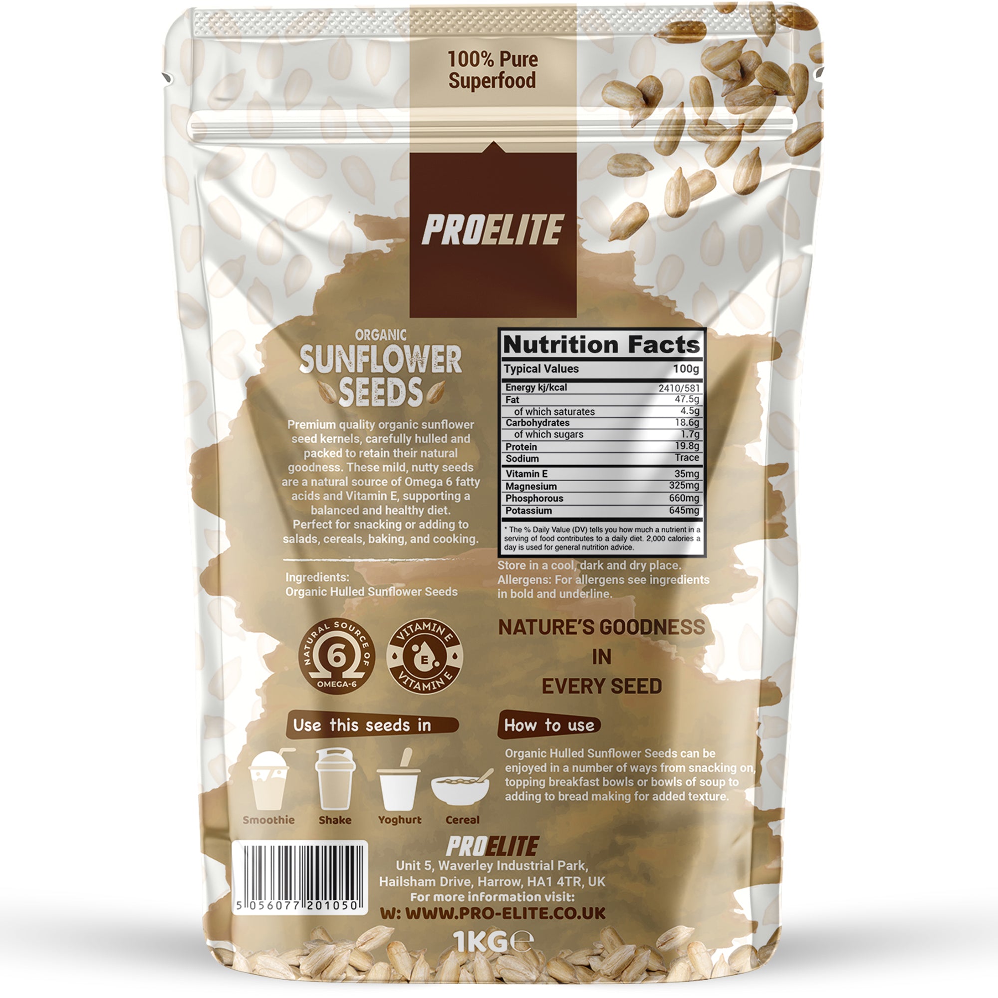 Organic Sunflower Seeds | Pro-Elite