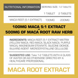 Maca Root 5:1 Extract Vegan Tablets | Pro-Elite