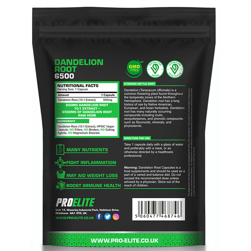 PROELITE Dandelion Root Capsules