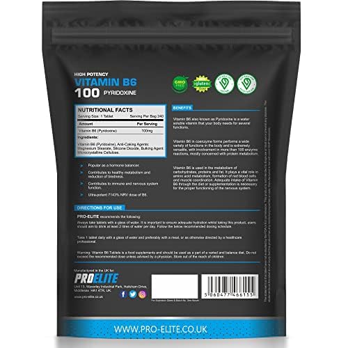 Vitamin B6 Vegan Tablets | Pro-Elite