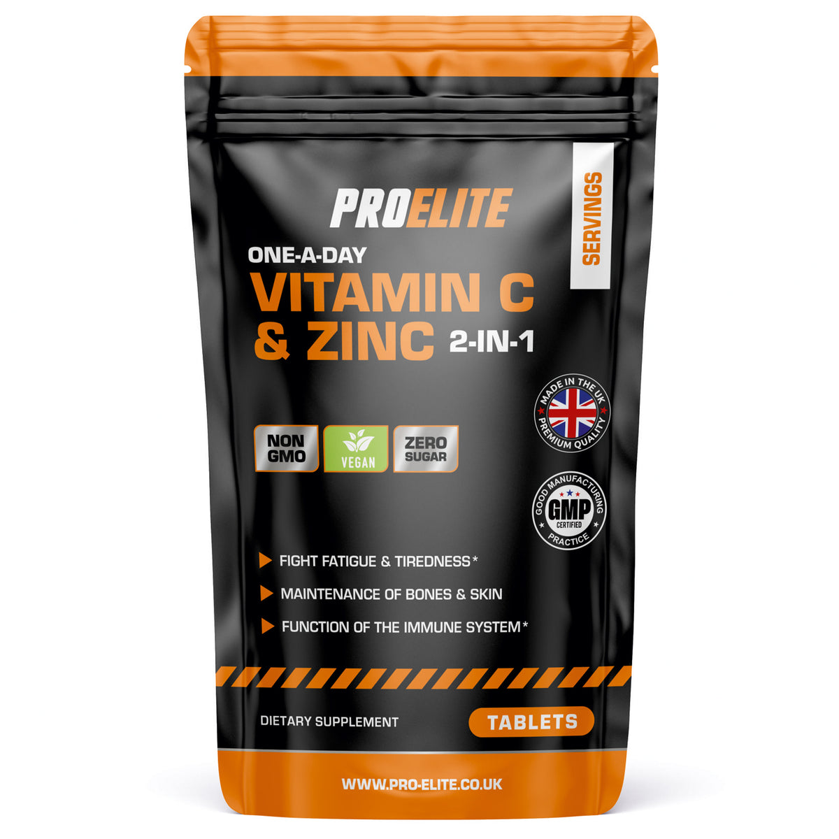 Vitamin C + Zinc Vegan Tablets | Pro-Elite