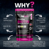 Biotin 12,000ug Tablets | Pro-Elite