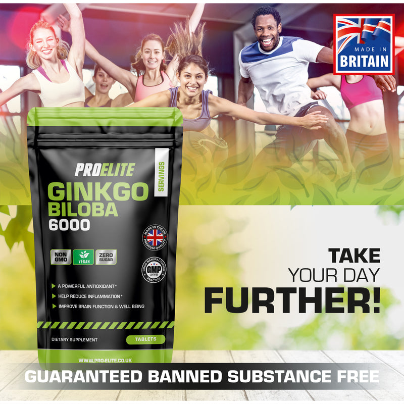 PROELITE Ginkgo Biloba 6000 Vegan Tablets