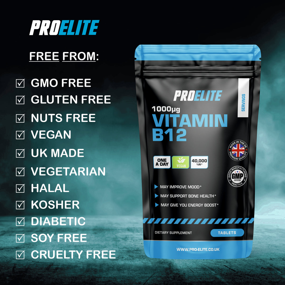 Vitamin B12 Tablets | Pro-Elite