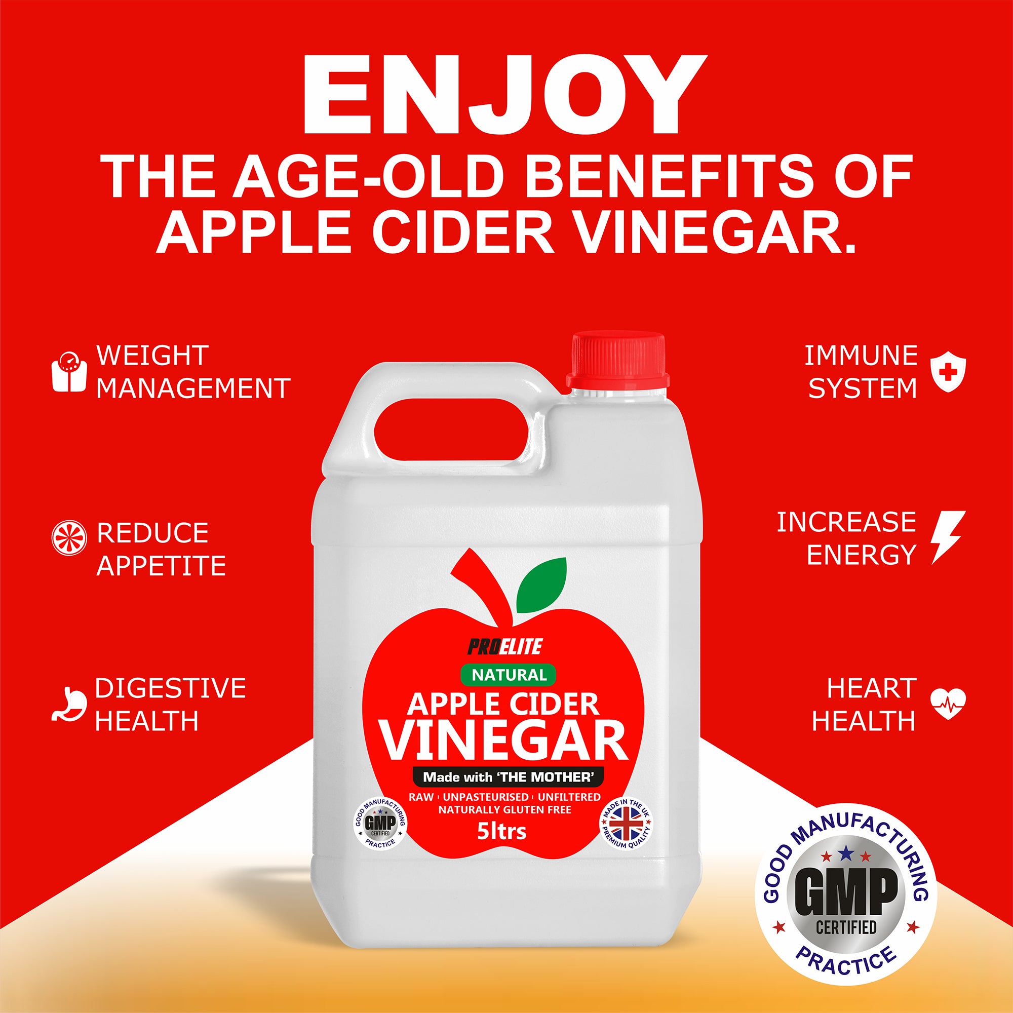 Apple Cider Vinegar with Mother | Pro-Elite