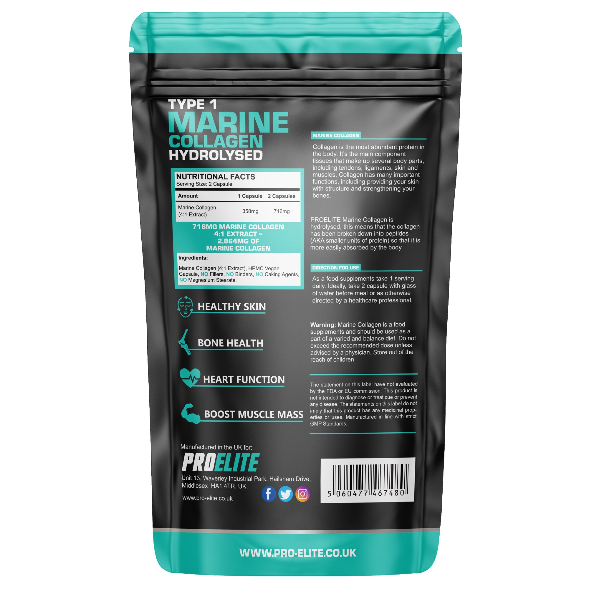 Marine Collagen Capsules | Pro-Elite