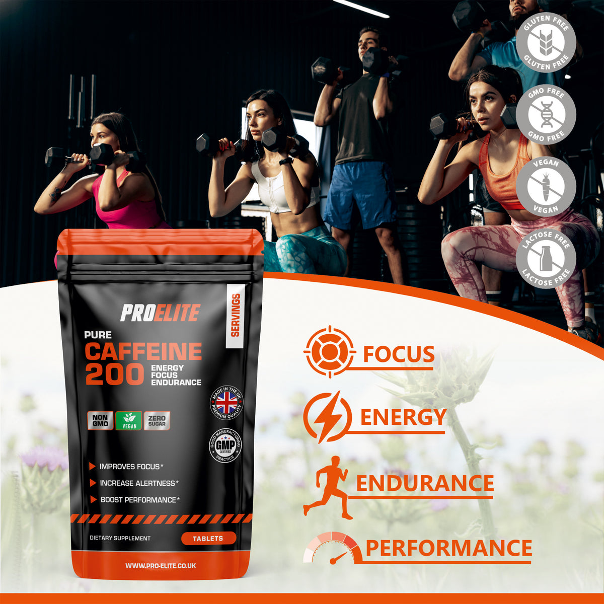 Caffeine Vegan Tablets | Pro-Elite
