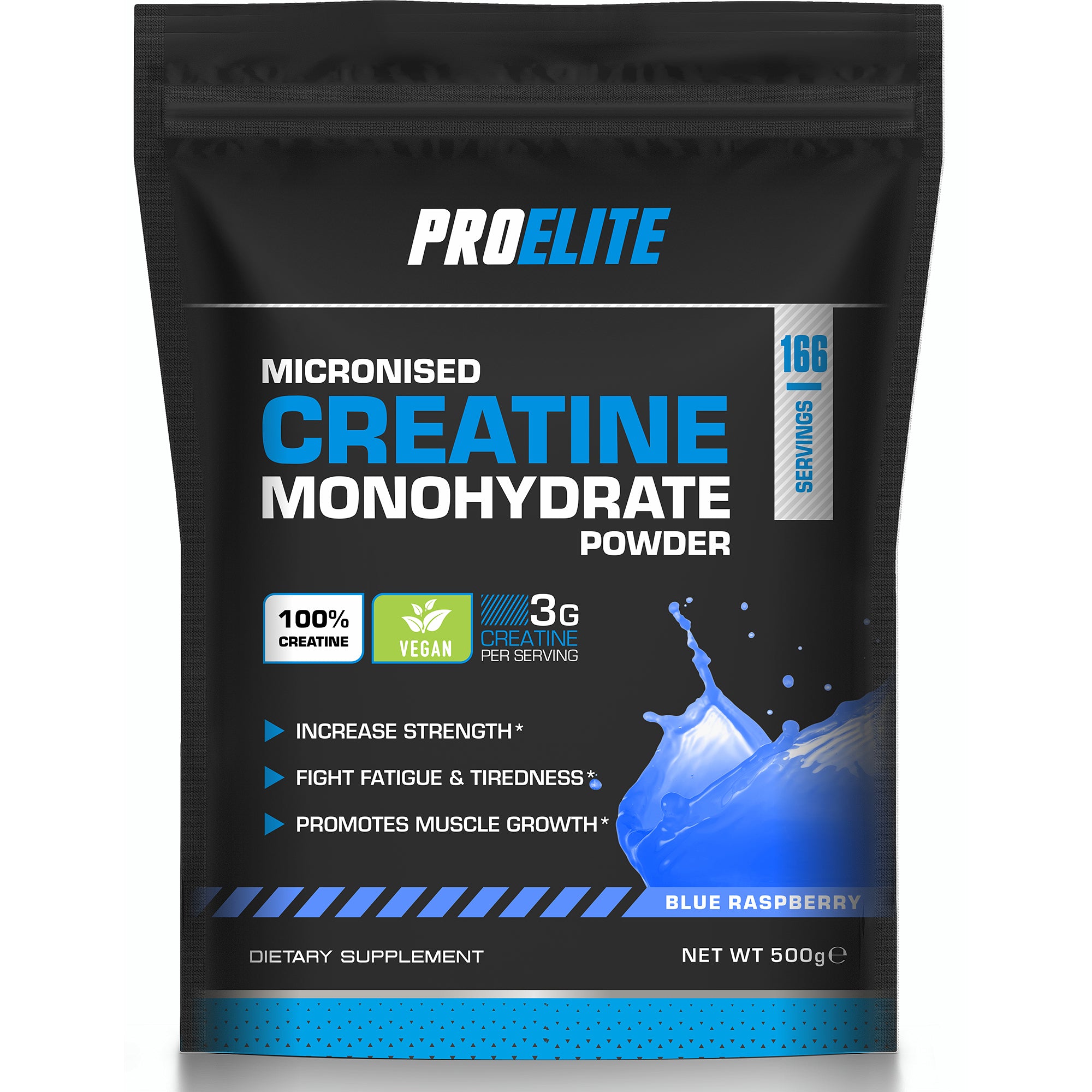 Pure Creatine Monohydrate Powder 500g (Pouch) | Pro-Elite