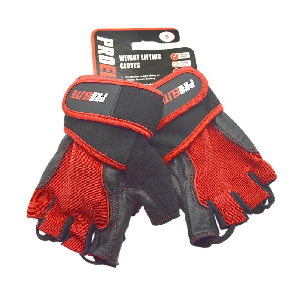 Weight Lifting Gloves - Red/Black | Pro-Elite