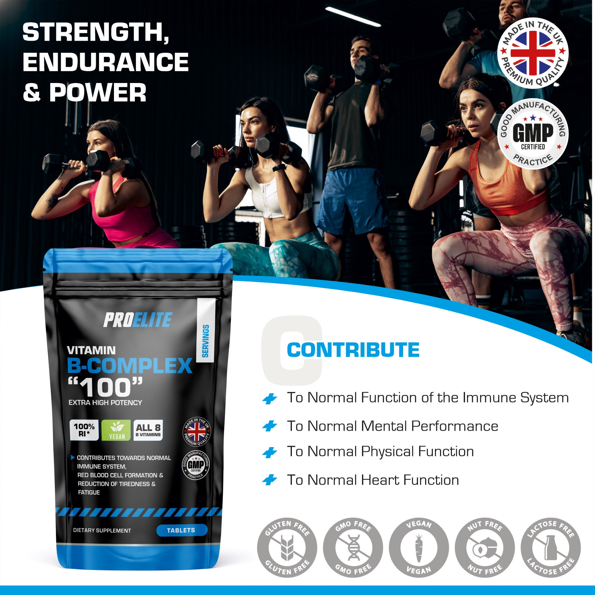 B-Complex Vegan Tablets | Pro-Elite