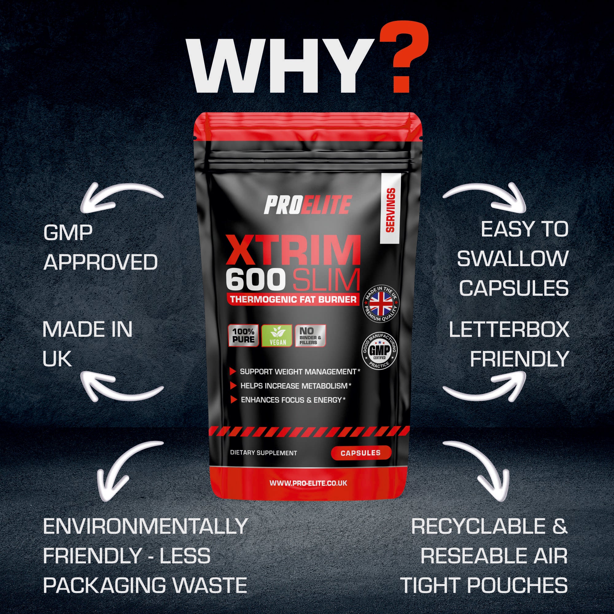 PROELITE Xtrim Slim Vegan Capsules