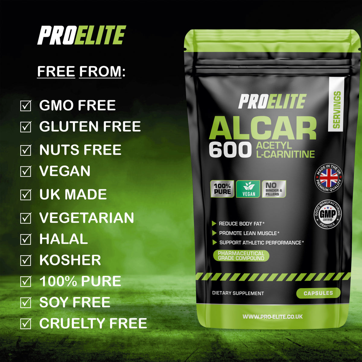 Acetyl L-Carnitine Vegan Capsules | Pro-Elite
