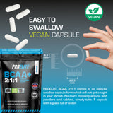 BCAA 2:1:1 Vegan Capsules | Pro-Elite