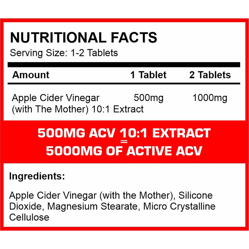 PROELITE Apple Cider Vinegar Tablets