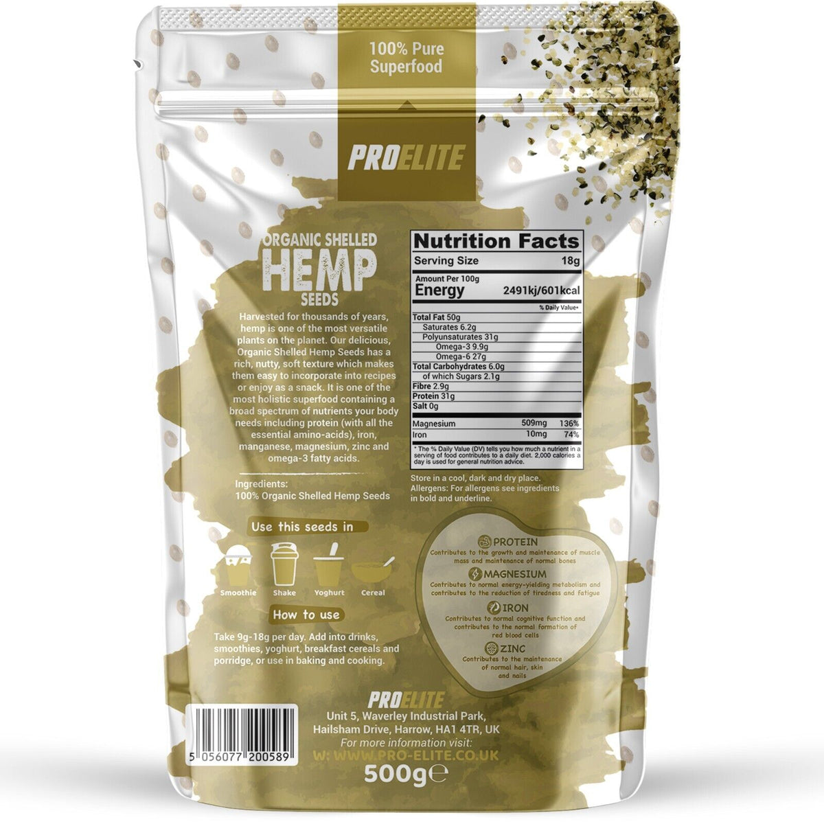 Organic Hemp Seeds | Pro-Elite