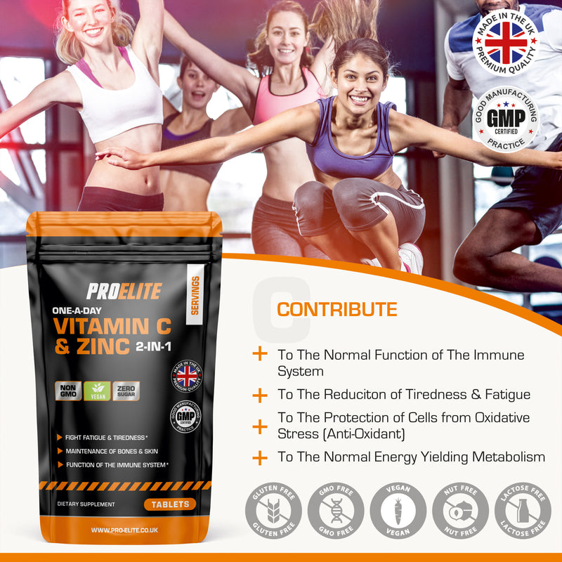 PROELITE Vitamin C + Zinc Vegan Tablets