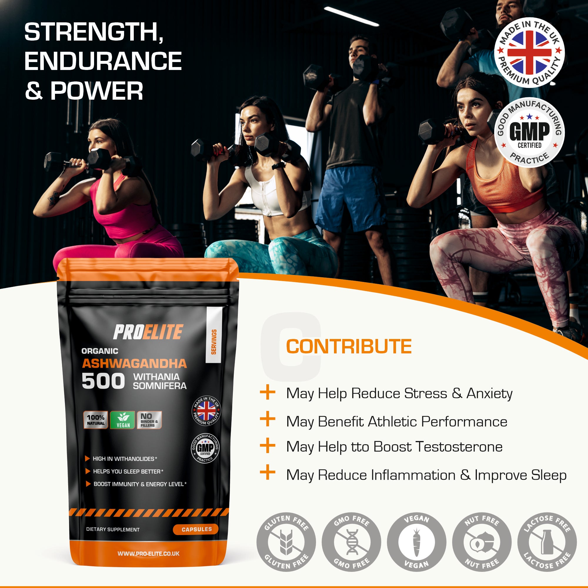 Ashwagandha Vegan Capsules | Pro-Elite