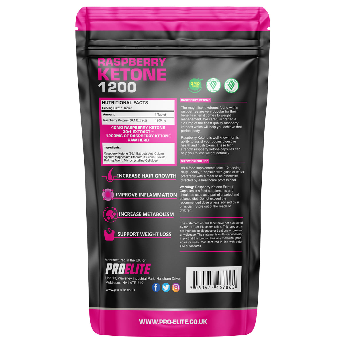 Raspberry Ketone Tablets | Pro-Elite