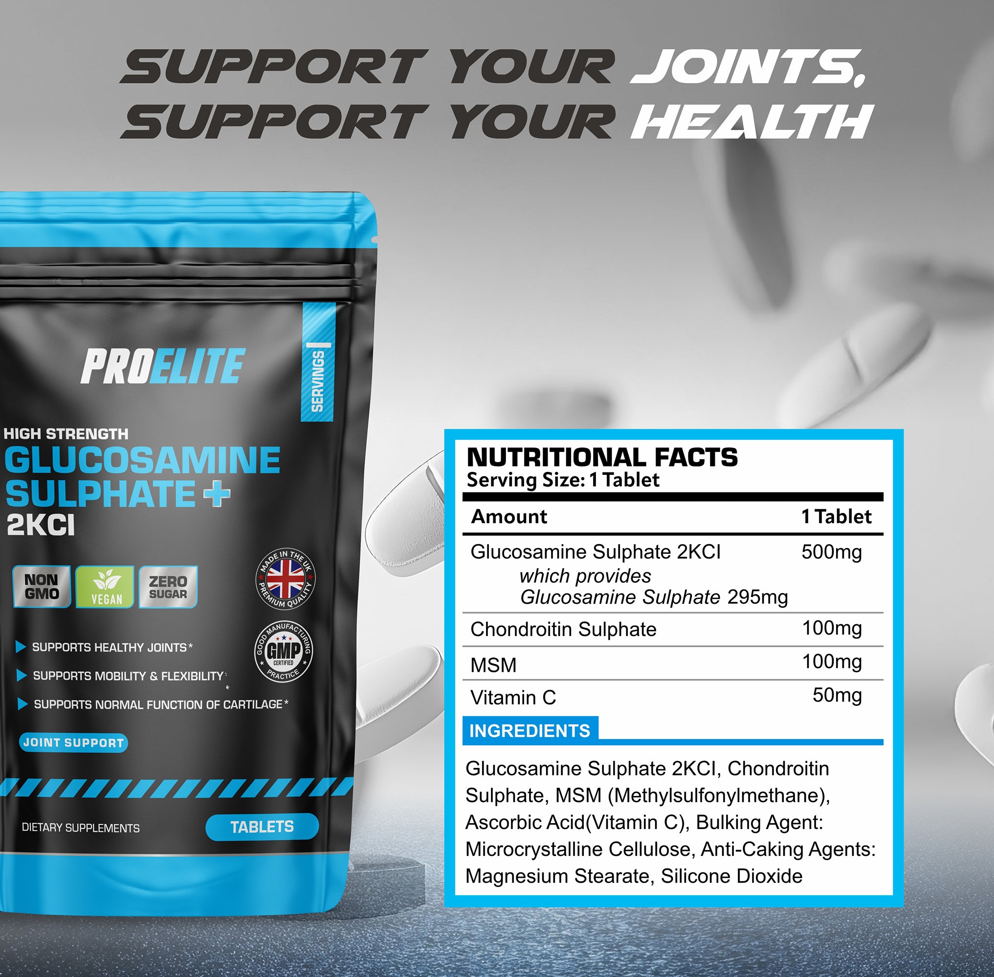 PROELITE Glucosamine 2KCI Tablets