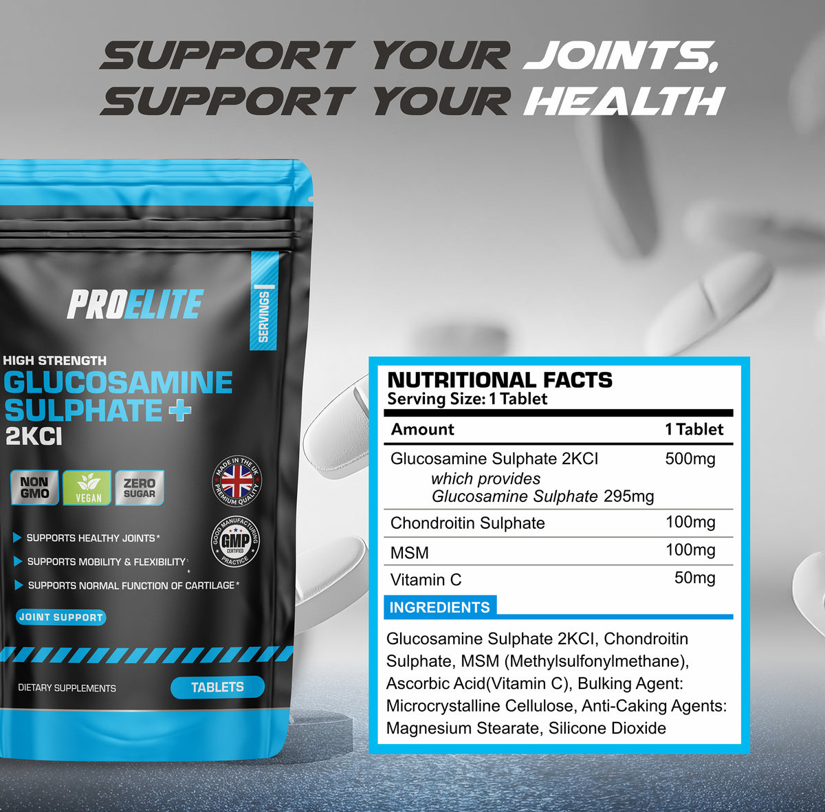 Glucosamine 2KCI Tablets | Pro-Elite
