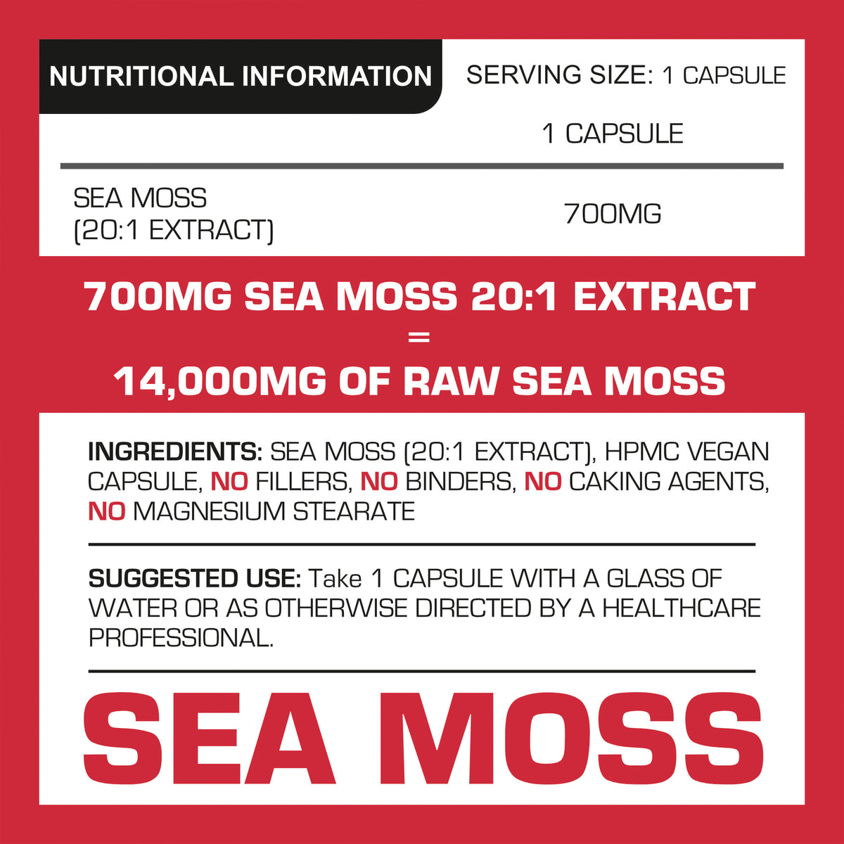 Sea Moss Vegan Capsules | Pro-Elite