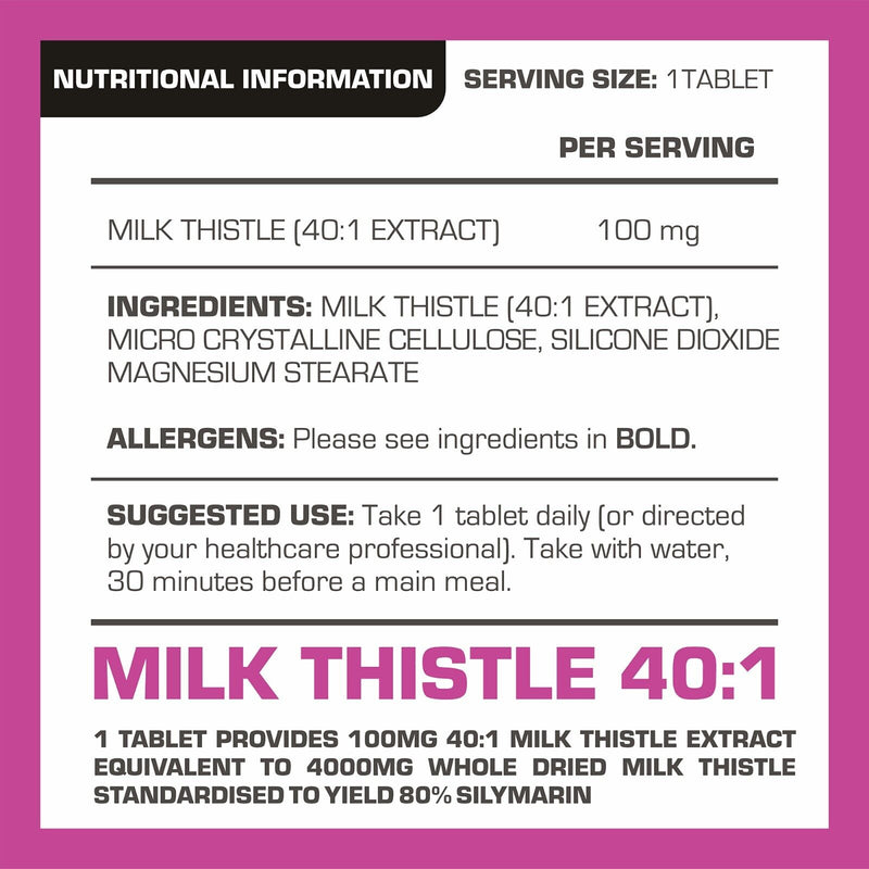 Pro-Elite Milk Thistle 40:1 Extract Vegan Tablets