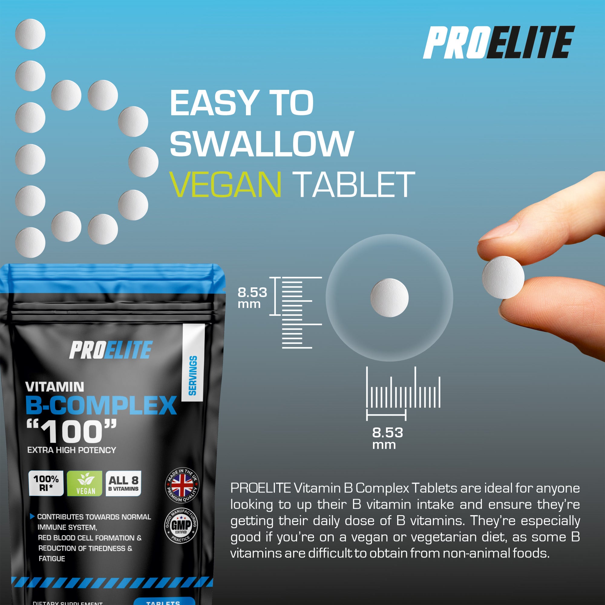 B-Complex Vegan Tablets | Pro-Elite