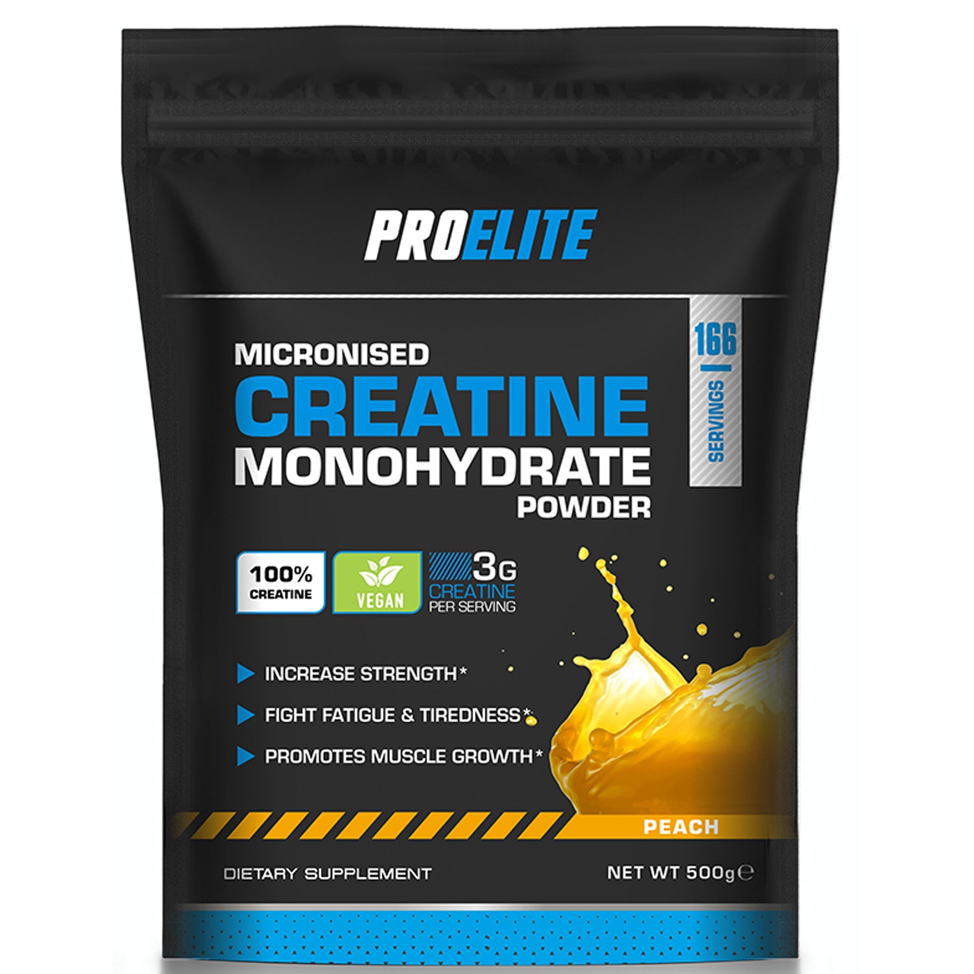 Pure Creatine Monohydrate Powder 500g (Pouch) | Pro-Elite