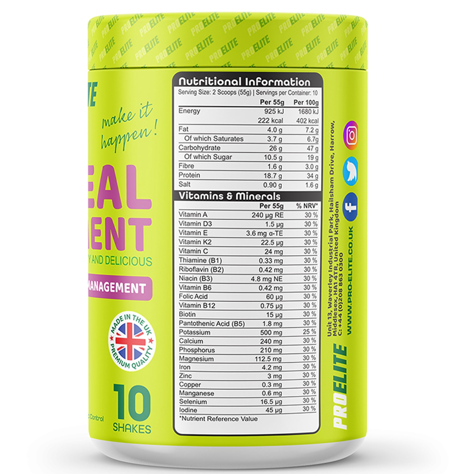 Go Lean Meal Replacement 550g | Pro-Elite