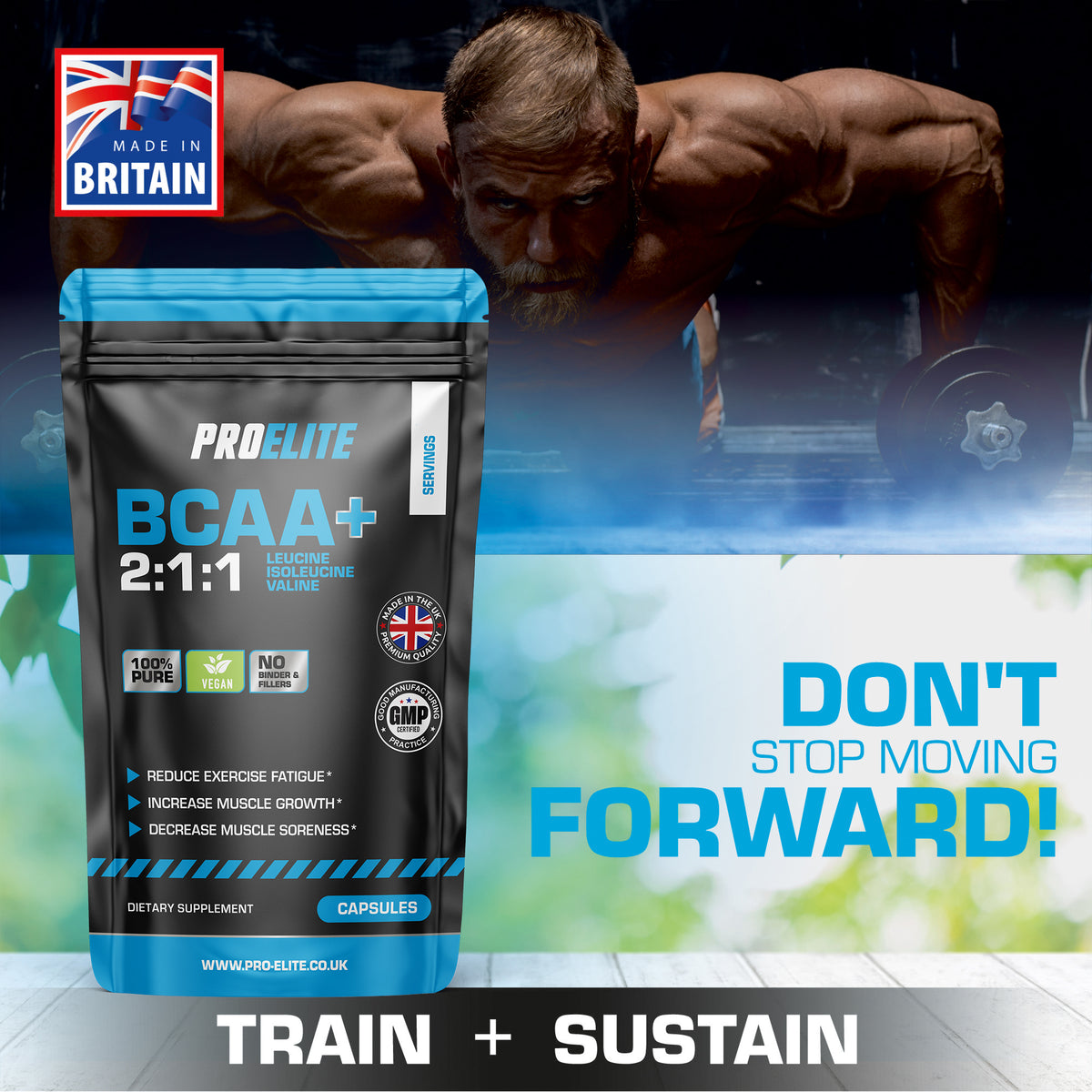 BCAA 2:1:1 Vegan Capsules | Pro-Elite