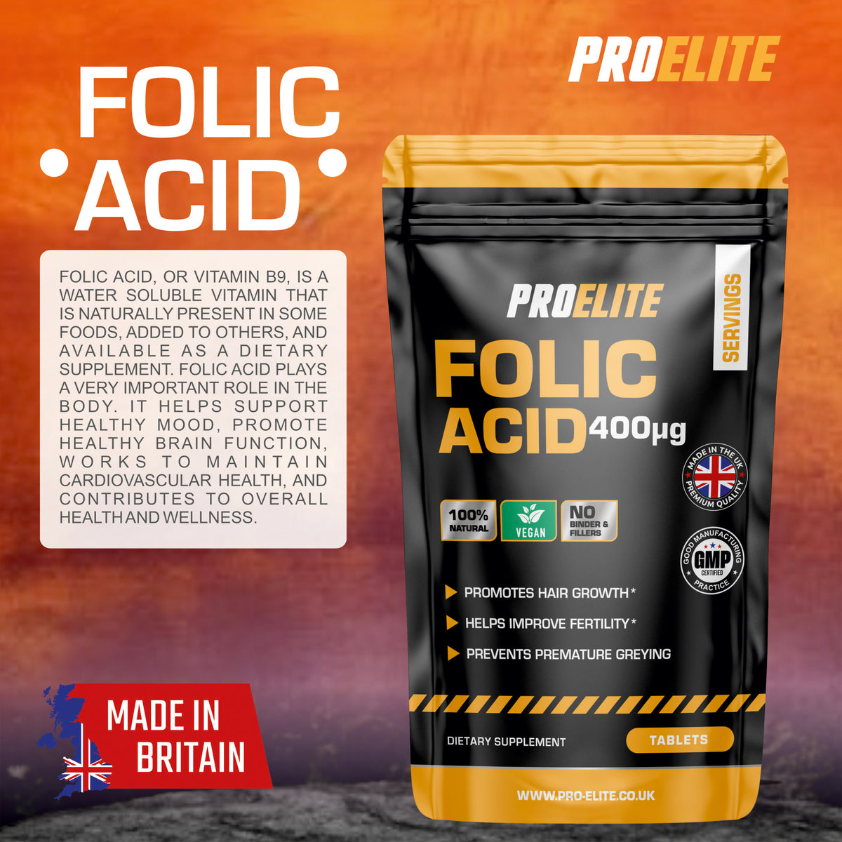 Folic Acid Tablets | Pro-Elite