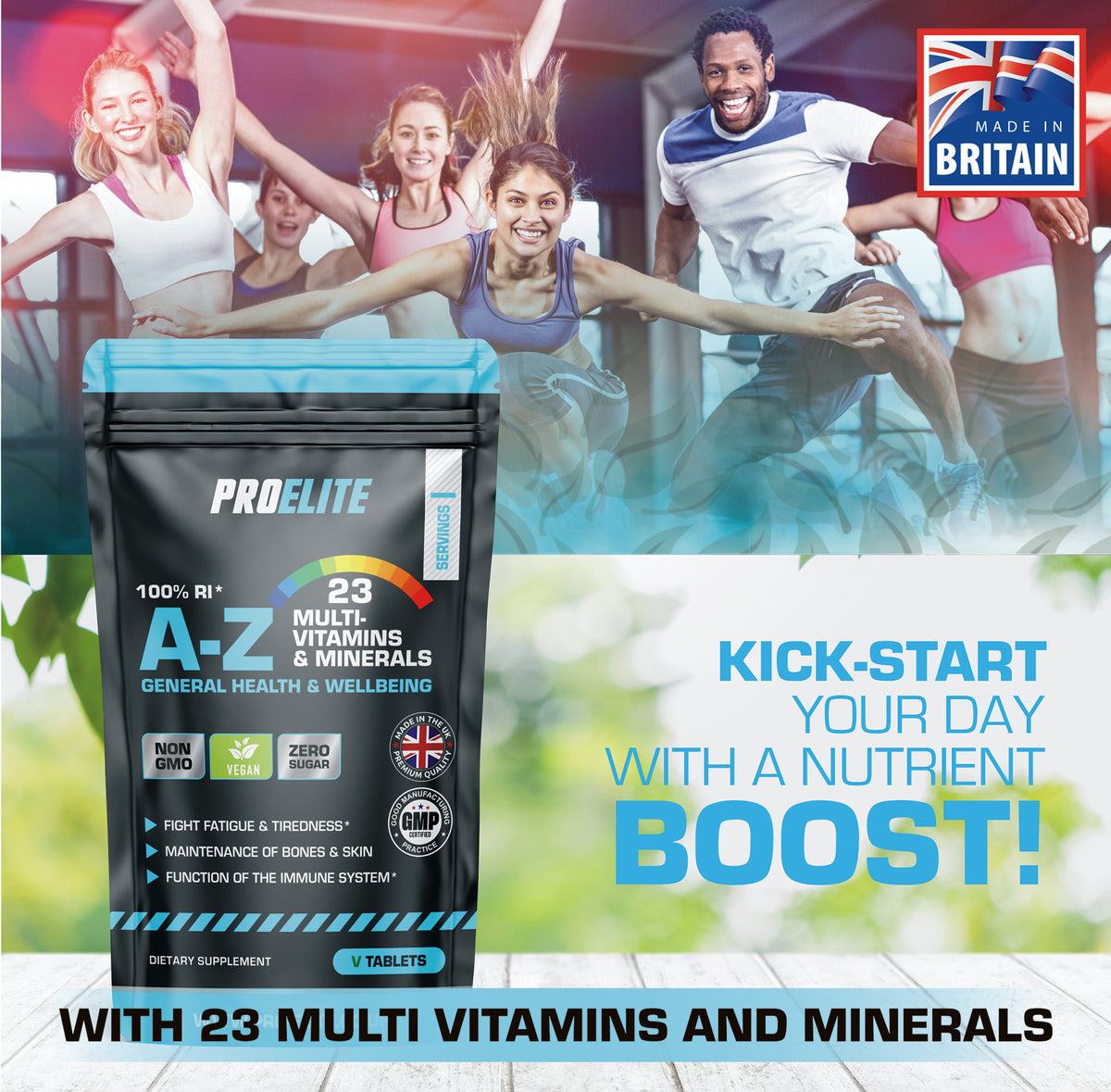 A-Z Multi Vitamins & Minerals Vegan Tablets | Pro-Elite