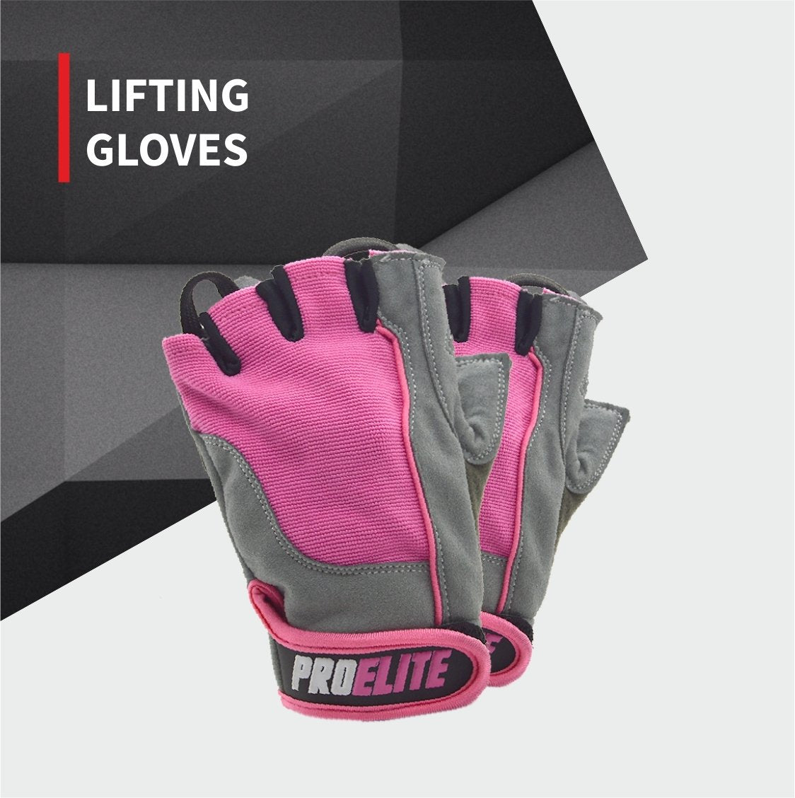 Weight Lifting Gloves - Pink/Grey | Pro-Elite