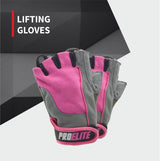 Weight Lifting Gloves - Pink/Grey | Pro-Elite