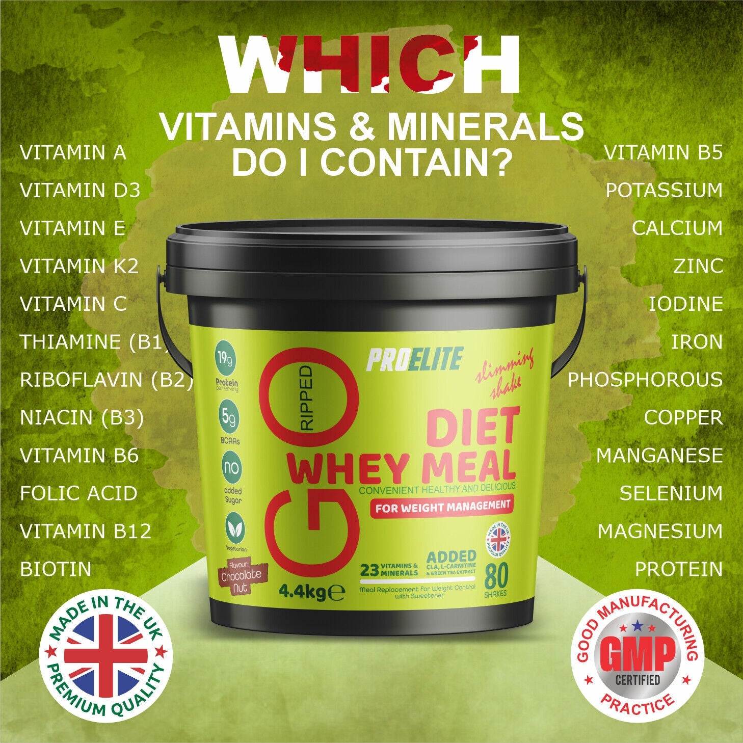 Diet Whey Meal 4.4kg Bucket | Pro-Elite