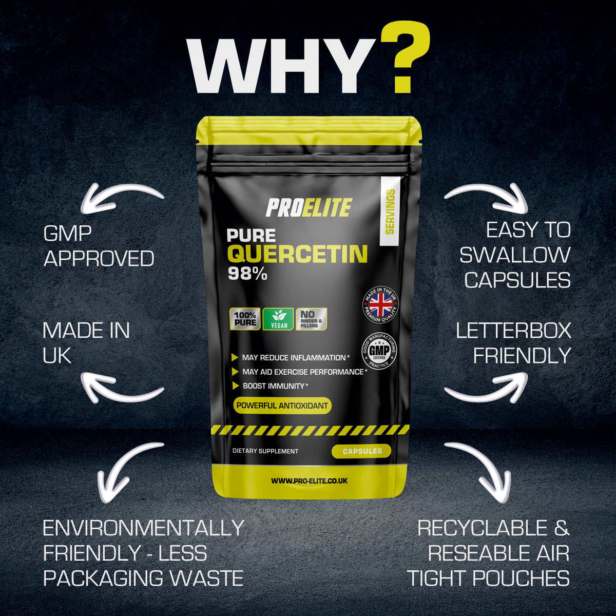 Quercetin Vegan Capsules | Pro-Elite