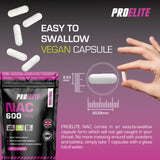 NAC N-ACETYL L-CYSTEINE Vegan Capsules | Pro-Elite