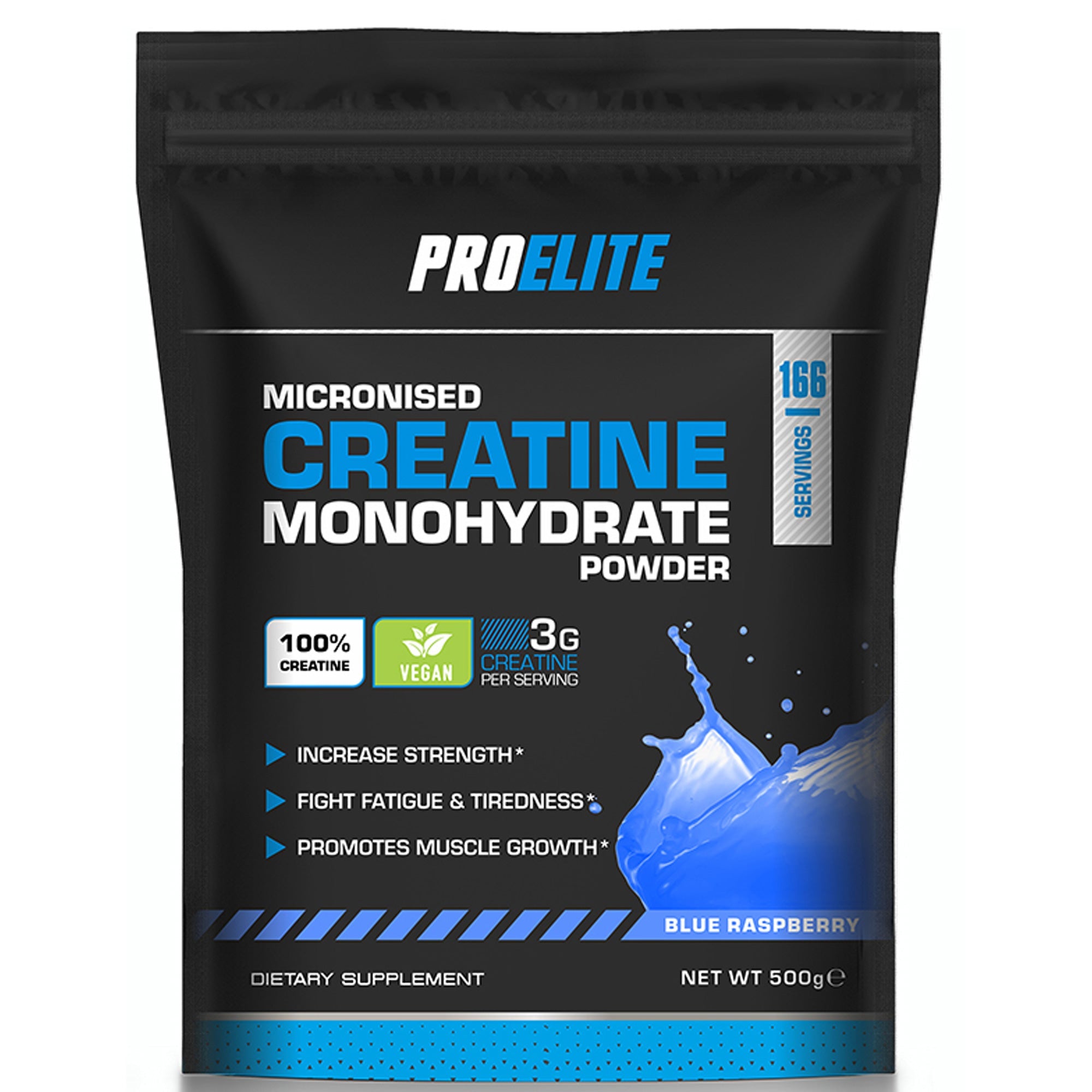 Pure Creatine Monohydrate Powder 500g (Pouch) | Pro-Elite