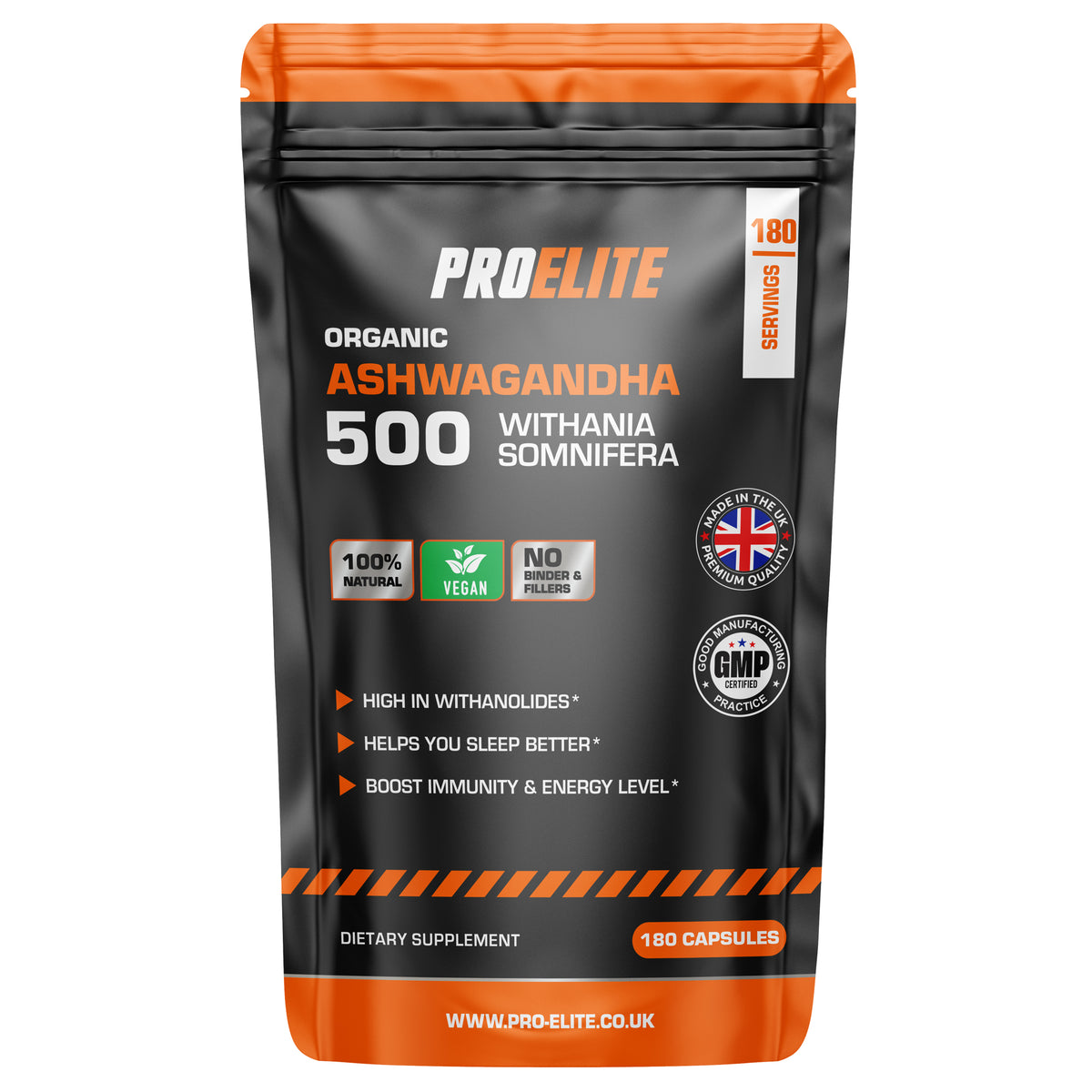 Ashwagandha Vegan Capsules | Pro-Elite