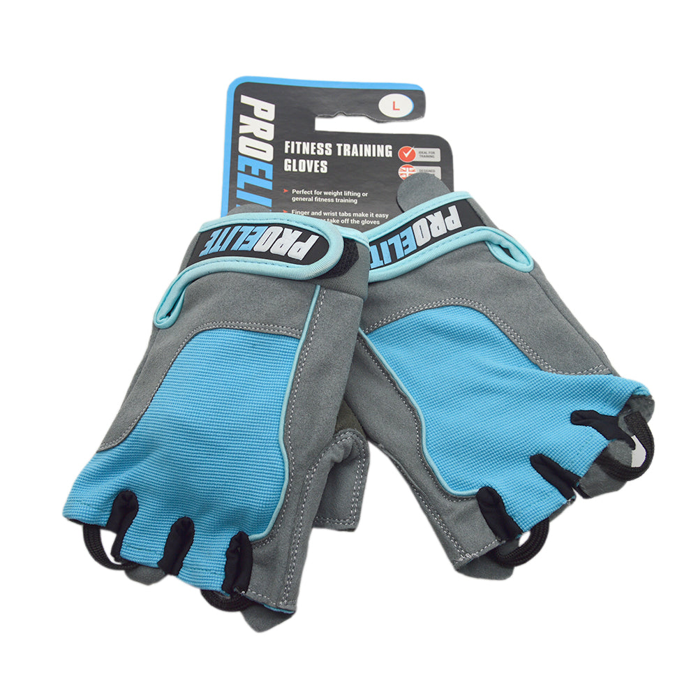 Weight Lifting Gloves - Sky Blue/Grey | Pro-Elite