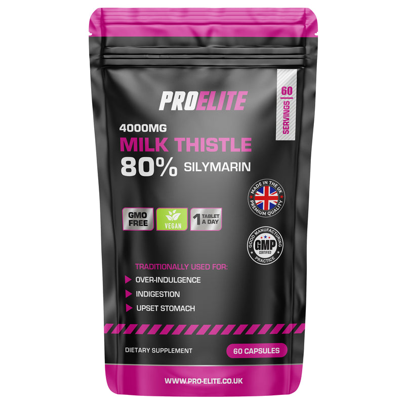 Pro-Elite Milk Thistle 40:1 Extract Vegan Capsules