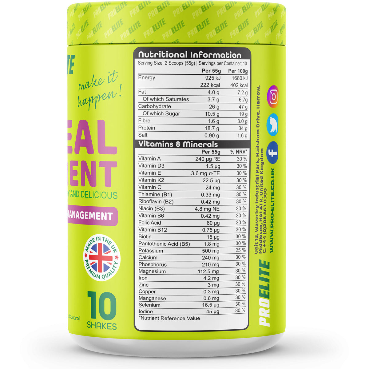 Go Lean Meal Replacement 550g | Pro-Elite