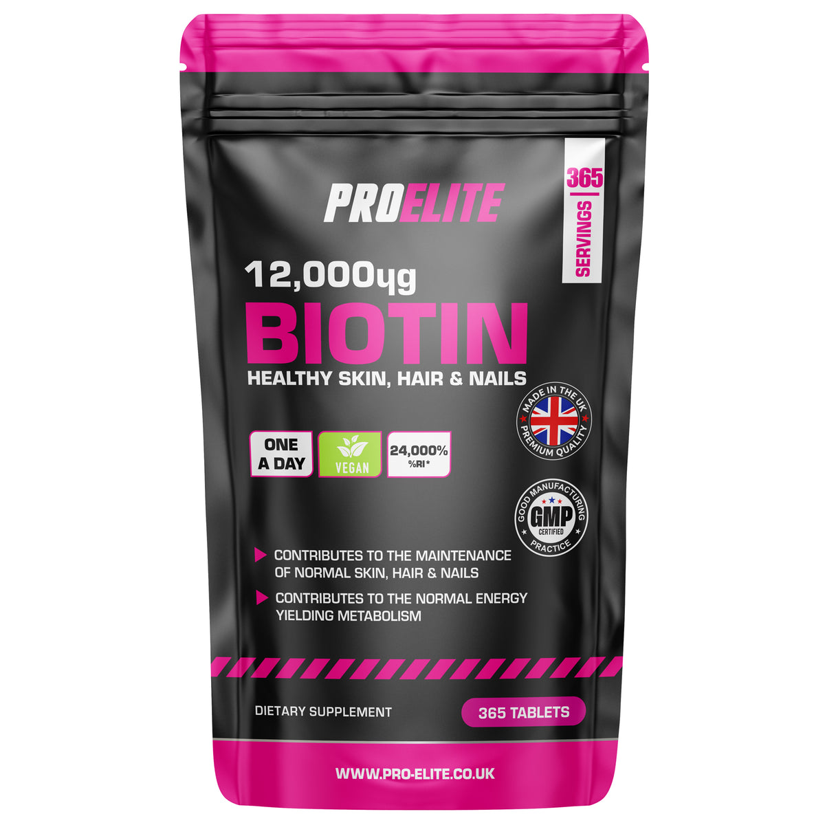 Biotin 12,000ug Tablets | Pro-Elite