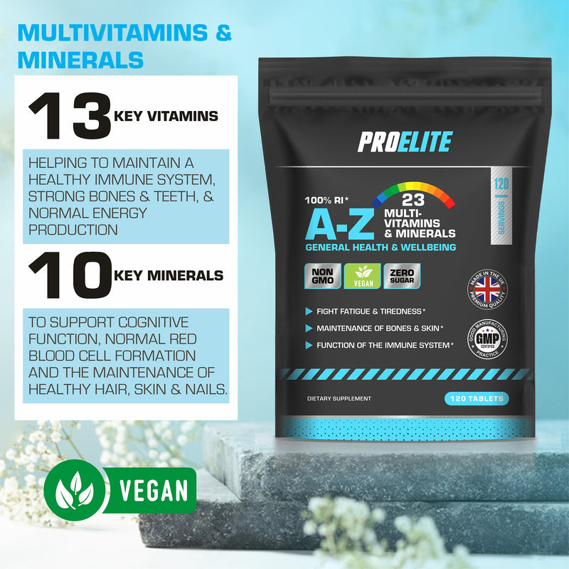 Pro-Elite A-Z Multi Vitamins and Minerals Vegan Tablets