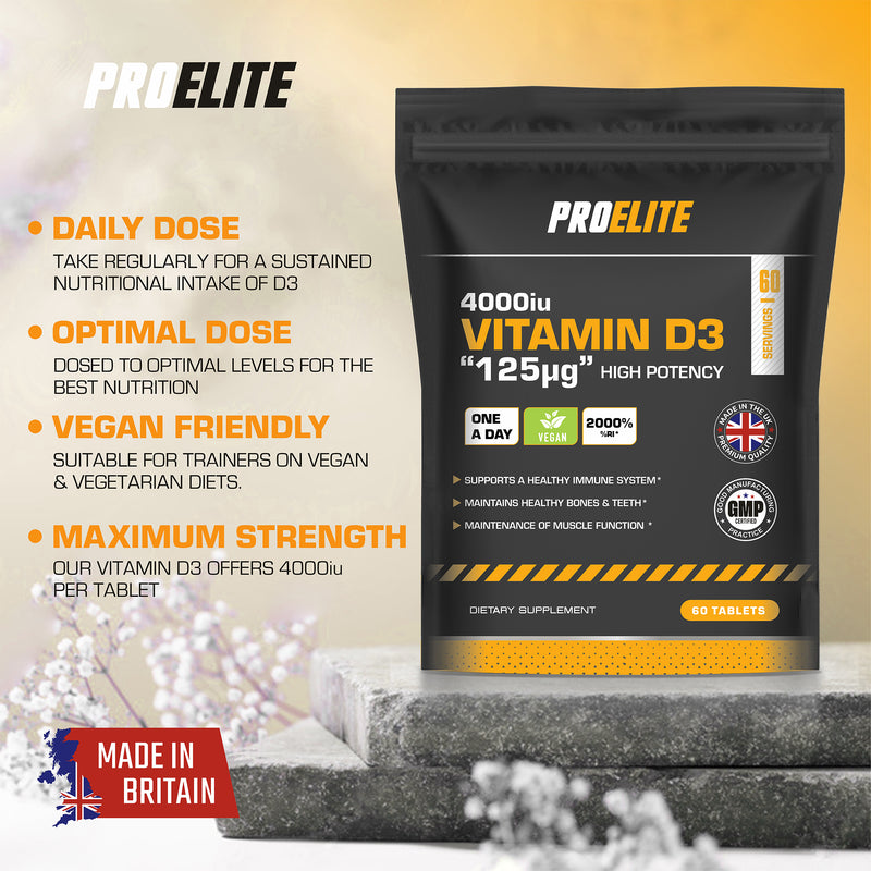 Pro-Elite Vitamin D3 4000iu Vegan Tablets