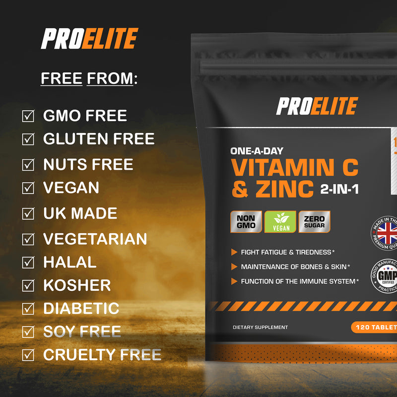 Pro-Elite Vitamin C + Zinc Vegan Tablets
