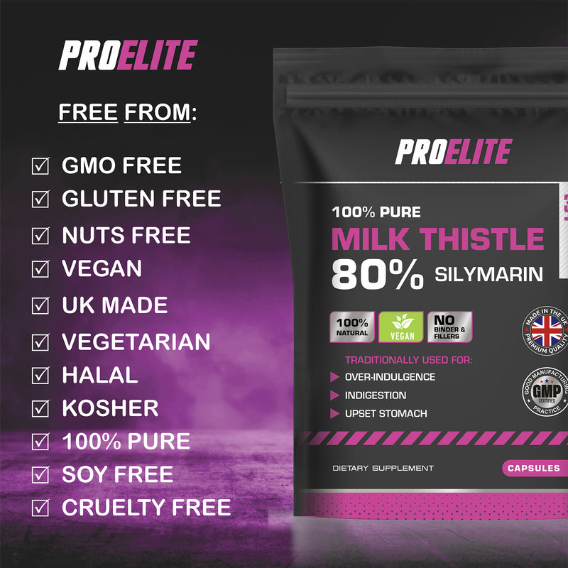 Pro-Elite Milk Thistle 40:1 Extract Vegan Capsules