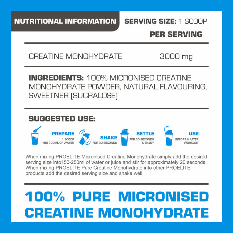PROELITE Creatine Monohydrate Pouch 250g