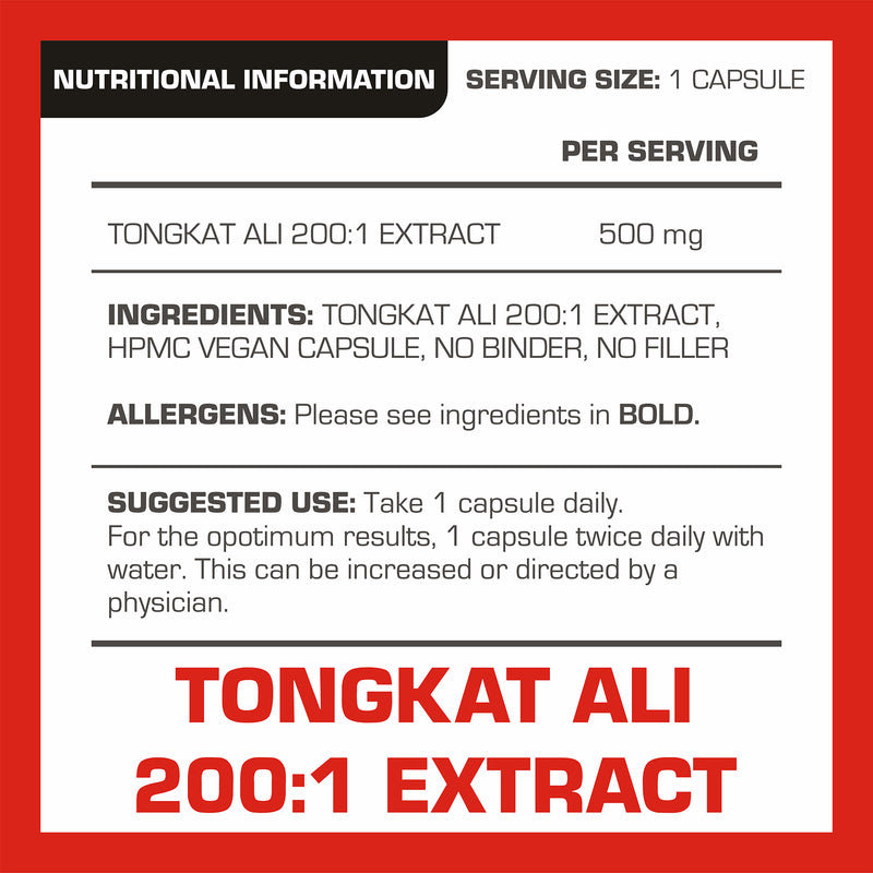 Pro-Elite Tongkat Ali 200:1 Extract Vegan Capsules